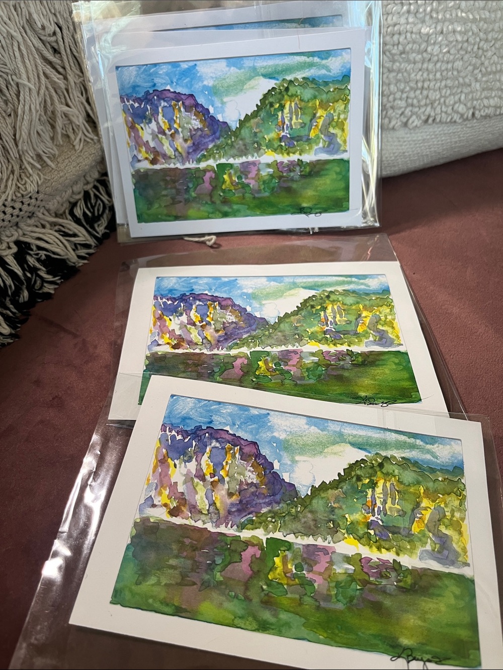 Original Watercolor Prints Signed by the Artist  7x5